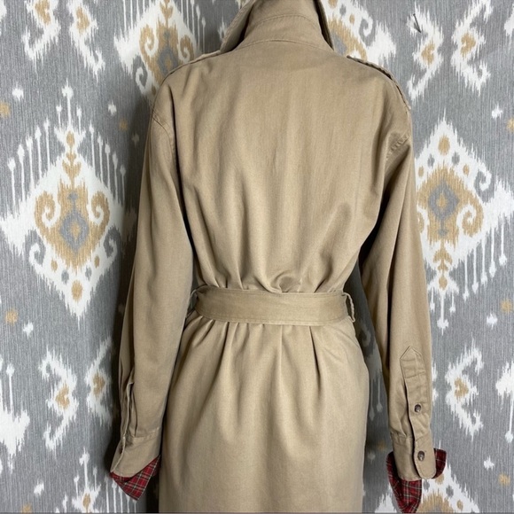 Ralph Lauren Tan Brushed Twill Belted Trench Coat - size 8 - Picture 11 of 14